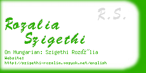 rozalia szigethi business card